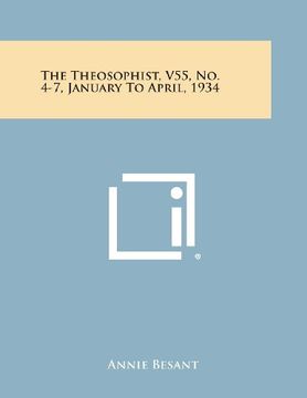portada The Theosophist, V55, No. 4-7, January to April, 1934
