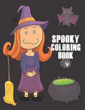 portada Spooky Coloring Book: Cute Halloween Book for Kids, 3-5 yr olds (en Inglés)