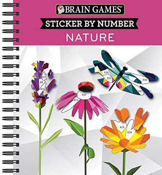 portada Brain Games - Sticker by Number: Nature - 2 Books in 1 (42 Images to Sticker) (en Inglés)