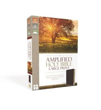 portada Amplified Holy Bible, Large Print, Bonded Leather, Burgundy: Captures the Full Meaning Behind the Original Greek and Hebrew