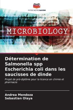 portada Détermination de Salmonella spp Escherichia coli dans les saucisses de dinde (en Francés)