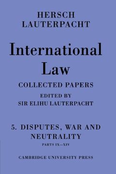 portada International Law: Being the Collected Papers of Hersch Lauterpacht: 5 (in English)
