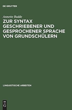 portada Zur Syntax Geschriebener und Gesprochener Sprache von Grundschulern (en Alemán)