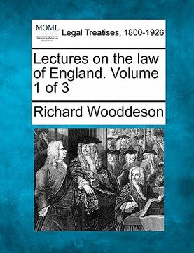 portada lectures on the law of england. volume 1 of 3 (en Inglés)