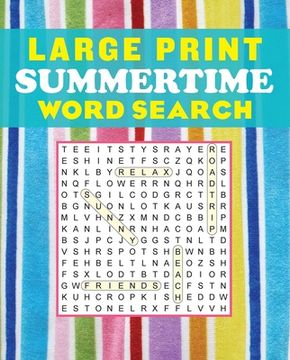 portada Large Print Summertime Word Search (Large Print Puzzle Books) (en Inglés)