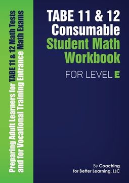portada Tabe 11 and 12 Consumable Student Math Workbook for Level e (in English)