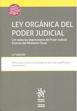 portada Ley Orgánica del Poder Judicial con Todas las Disposiciones del Poder Judicial Estatuto del Ministerio Fiscal 22º Edición 2018