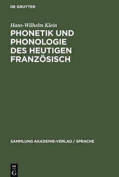 portada Phonetik und Phonologie des Heutigen Französisch 