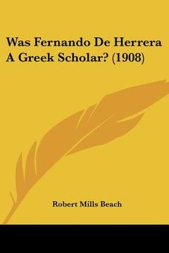 portada was fernando de herrera a greek scholar? (1908) (en Inglés)