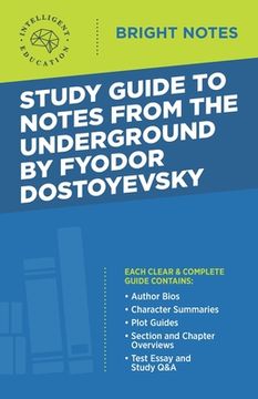 portada Study Guide to Notes From the Underground by Fyodor Dostoyevsky (en Inglés)