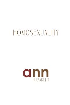 portada Homosexuality - Ann Elizabeth (in English)