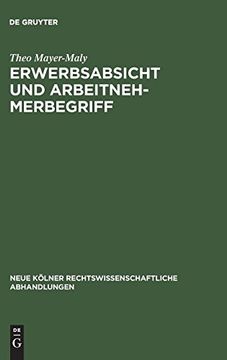 portada Erwerbsabsicht und Arbeitnehmerbegriff (in German)