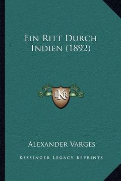 portada Ein Ritt Durch Indien (1892) (in German)