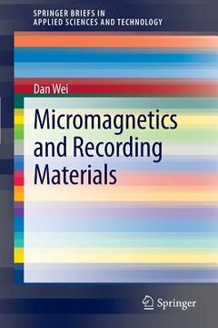 portada micromagnetics and recording materials (en Inglés)