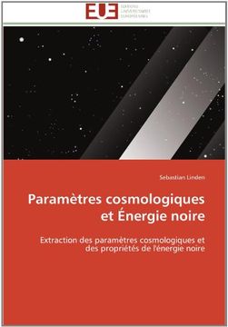 portada Parametres Cosmologiques Et Energie Noire