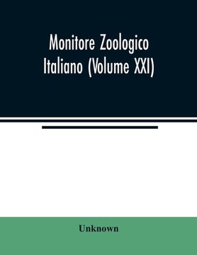 portada Monitore zoologico italiano (Volume XXI) (en Inglés)