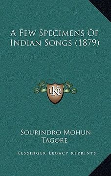 portada a few specimens of indian songs (1879) (en Inglés)