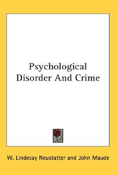 portada psychological disorder and crime (en Inglés)