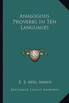 portada analogous proverbs in ten languages (in English)