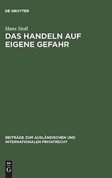 portada Das Handeln auf Eigene Gefahr (en Alemán)