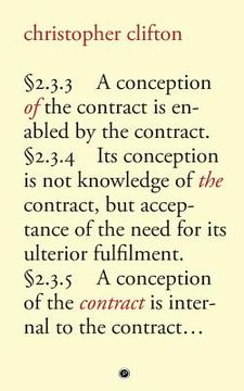 portada Of the Contract (en Inglés)