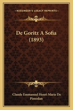 portada De Goritz A Sofia (1893) (in French)