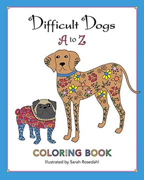 portada Difficult Dogs a to z: Coloring Book (in English)