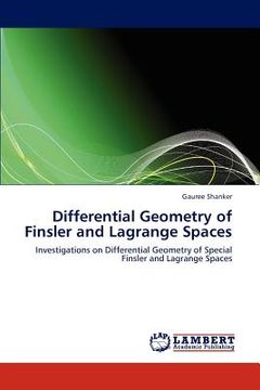 portada differential geometry of finsler and lagrange spaces (en Inglés)
