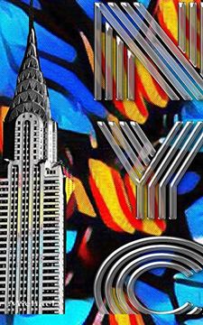portada Iconic Chrysler Building new York City sir Michael Huhn pop art Drawing Journal (en Inglés)