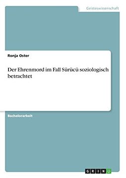 portada Der Ehrenmord im Fall src Soziologisch Betrachtet (en Alemán)