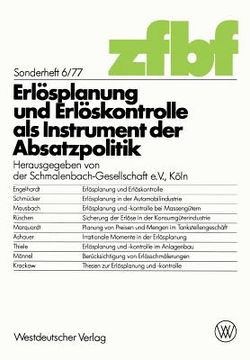 portada Erlösplanung Und Erlöskontrolle ALS Instrument Der Absatzpolitik (en Alemán)