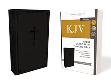 portada Kjv, Value Thinline Bible, Large Print, Leathersoft, Black, red Letter Edition, Comfort Print (in English)