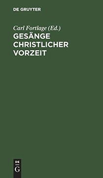 portada Gesänge Christlicher Vorzeit (in German)