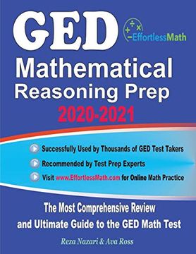 portada Ged Mathematical Reasoning Prep 2020-2021: The Most Comprehensive Review and Ultimate Guide to the ged Math Test (in English)