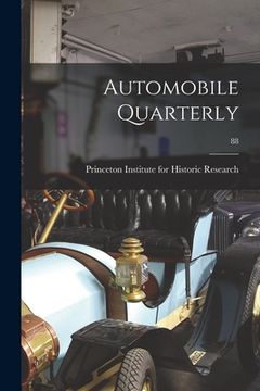 portada Automobile Quarterly; 88 (en Inglés)