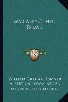 portada war and other essays (en Inglés)