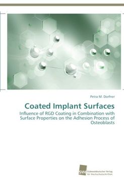 portada Coated Implant Surfaces: Influence of RGD Coating in Combination with Surface Properties on the Adhesion Process of Osteoblasts