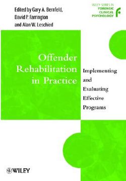 portada offender rehabilitation in practice: implementing and evaluating effective programs (en Inglés)