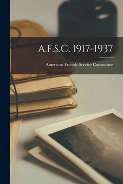 portada A.F.S.C. 1917-1937
