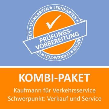 portada Kombi-Paket Kauffrau für Verkehrsservice Schwerpunkt Verkauf und Service Lernkarten (en Alemán)