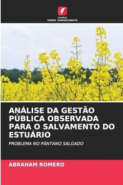 portada Análise da Gestão Pública Observada Para o Salvamento do Estuário (en Portugués)