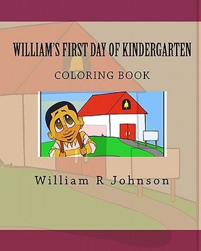 portada william's first day of kindergarten (coloring book (in English)