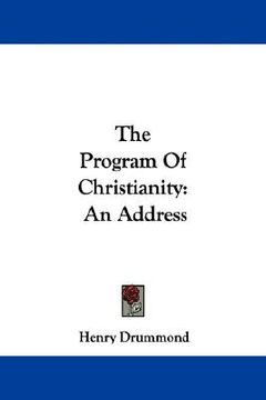 portada the program of christianity: an address (en Inglés)