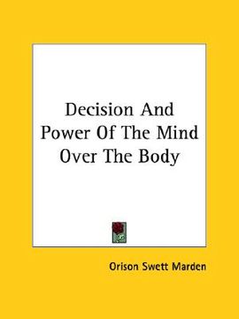 portada decision and power of the mind over the body (en Inglés)