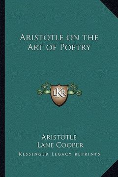 portada aristotle on the art of poetry (en Inglés)