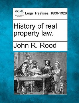 portada history of real property law. (en Inglés)