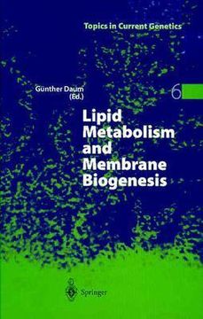 portada lipid metabolism and membrane biogenesis (in English)