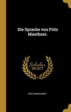 portada Die Sprache Von Fritz Mauthner. 