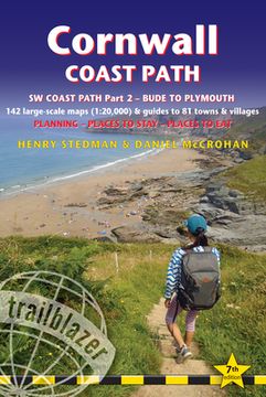 portada Cornwall Coast Path: British Walking Guide: SW Coast Path Part 2 - Bude to Plymouth Includes 142 Large-Scale Walking Maps (1:20,000) & Guid