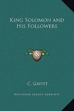 portada king solomon and his followers (en Inglés)